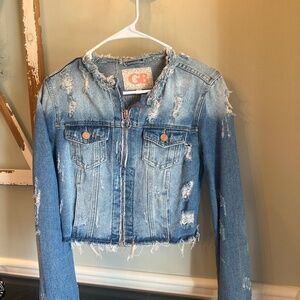 Gianni Bini Cropped Denim Jacket, Size M